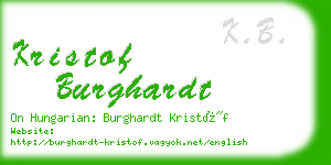 kristof burghardt business card